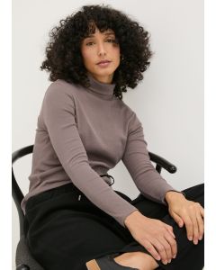 Ribbed Roll Neck Top