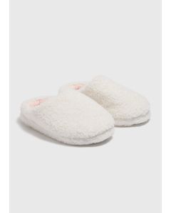 Girls Borg Mule Slippers