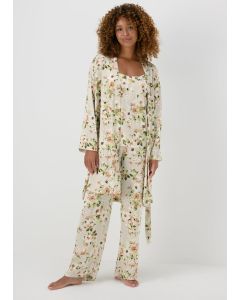 Floral Satin Dressing Gown