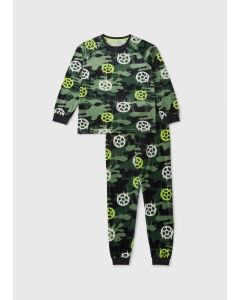 Boys Camouflage Football Top & Bottom Pyjama Set