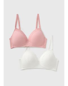 2 Pack Cotton Bralettes