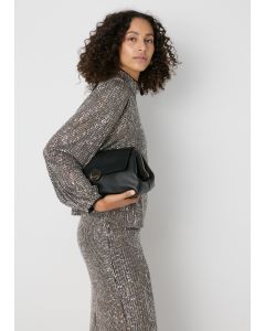 Et Vous Sequin High Neck Blouse