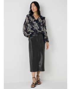 Et Vous Floral Frill Blouse