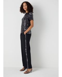 Et Vous Sequin Side Stripe Trousers