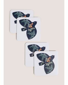 4 Pack Folk Harvest Coasters