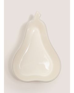 Pear Shaped Dish (13.3cmx11cmx1.4cm)-White