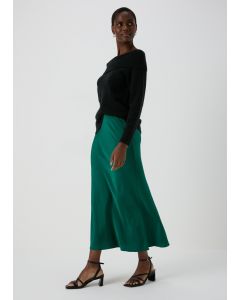 Midi Satin Skirt