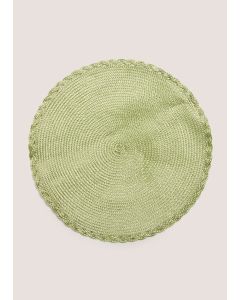 2 Pack Woven Placemats (10.5cm x 10.5cm)-Green