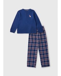 Boys LA Check Bottom Pyjama Set