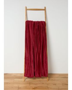 Plain Throw (200cm x 220cm)-Red-One Size