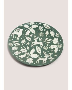 Stag Dinner Plate-Green-One Size