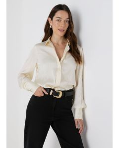 Crinkle Satin Shirt