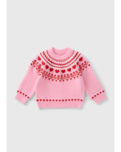 Girls Knitted Fairisle Jumper