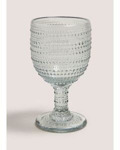 Bubble Embossed Wine Glass (8cm x 16cm)-Grey