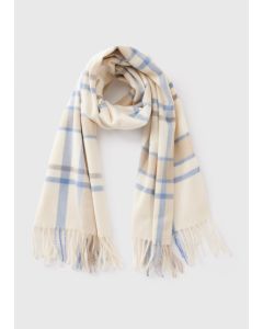 Check Scarf-Blue