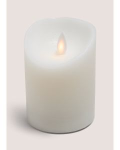 LED Small Pillar Candle ( 7.5cm x 10cm)-White