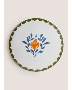 Folk Harvest Side Plate (14x10x9.4cm)-White