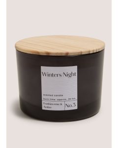 Winters Night Candle-Black-One Size