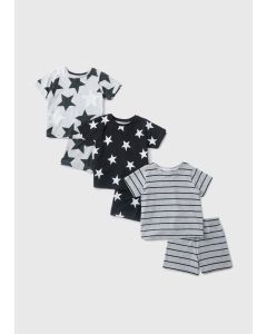 3 Pack Kids Star Pyjama Set