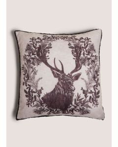 Stag Cushion-Black/White-One Size