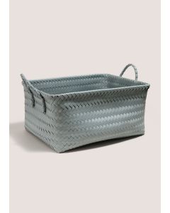 Plastic Woven Tray-Grey-One Size