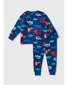 Boys Transport Velour Pyjama Set