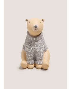 Bear Ornament (9xm x 11cm x 15cm)-Beige-One Size