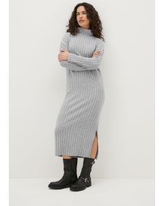 Ribbed Roll Neck Midi Dress