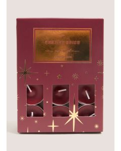 Festive Spice Tealights-Red-One Size