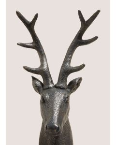 Stag Head Ornament-Grey-One Size