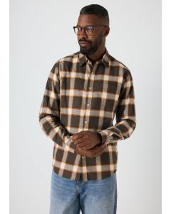 Khaki Check Flannel Shirt