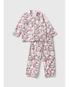 Disney Girls Marie Fleece Pyjama Set