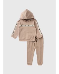 Boys Stone NY Tape Hoodie & Jogging Bottoms Set