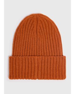 Thick Ribbed Essential Beanie-Brown-One Size