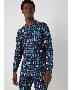 Navy Christmas Brights Family Pyjama