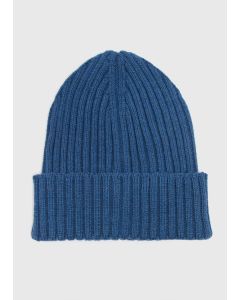 Thick Rib Beanie-Blue-One Size