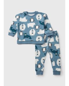 Boys Polar Bear Sweatshirt & Jogging Bottom Set