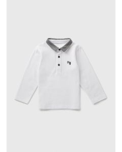 Boys Checked Collar Polo Shirt