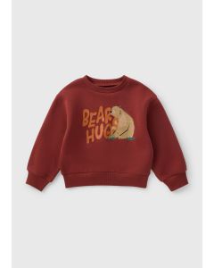 Kids Burgundy Bear Sweatshirt