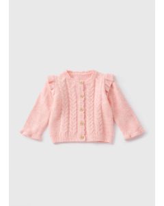 Girls Cable Knit Cardigan