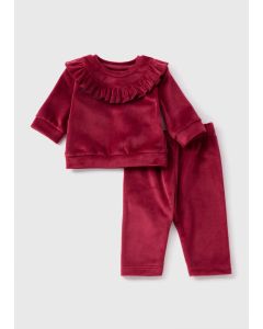 Girls Velour Top & Trouser Set