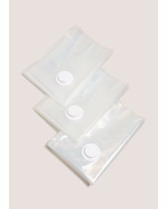 3 Pack Medium Vacuum Bags Clear-Clear-One Size