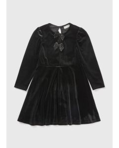 Girls Velvet Bow Dress