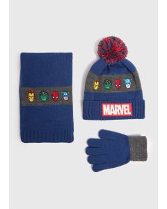 Marvel 3 Piece Kids Hat & Scarf Set