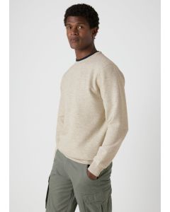 Textured Crew Neck Sweatshirt