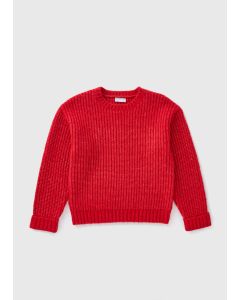 Girls Ribbed Crew Neck Jumper