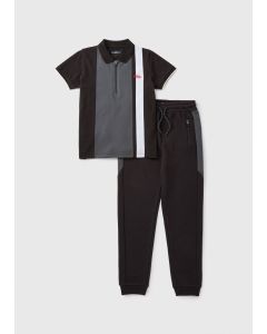 Boys Polo Shirt & Jogging Bottoms Set