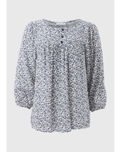 Floral Button Detail Blouse