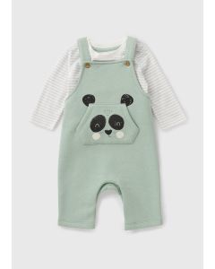 Baby Panda Dungaree & Top Set