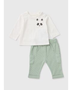 Baby Panda Top & Jogging Bottoms Set